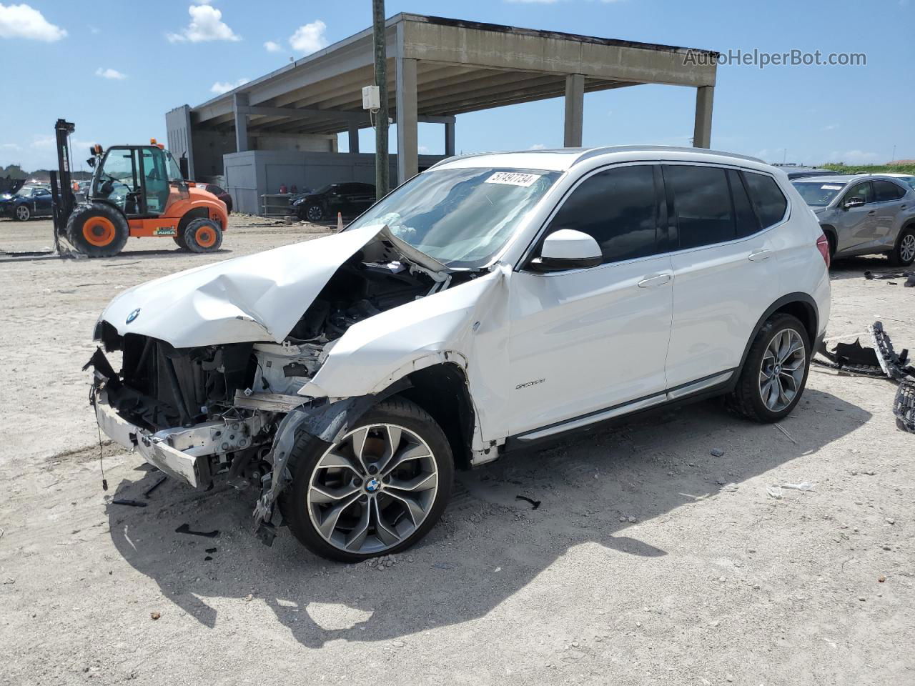 2016 Bmw X3 Sdrive28i Белый vin: 5UXWZ7C50G0M83837