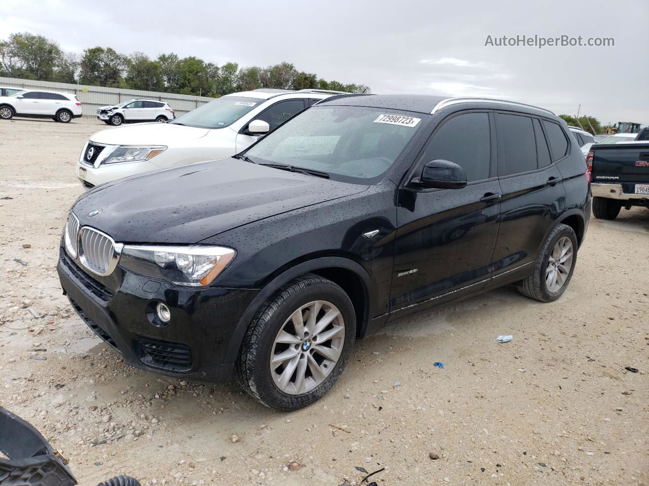 2016 Bmw X3 Sdrive28i Black vin: 5UXWZ7C55G0T43458