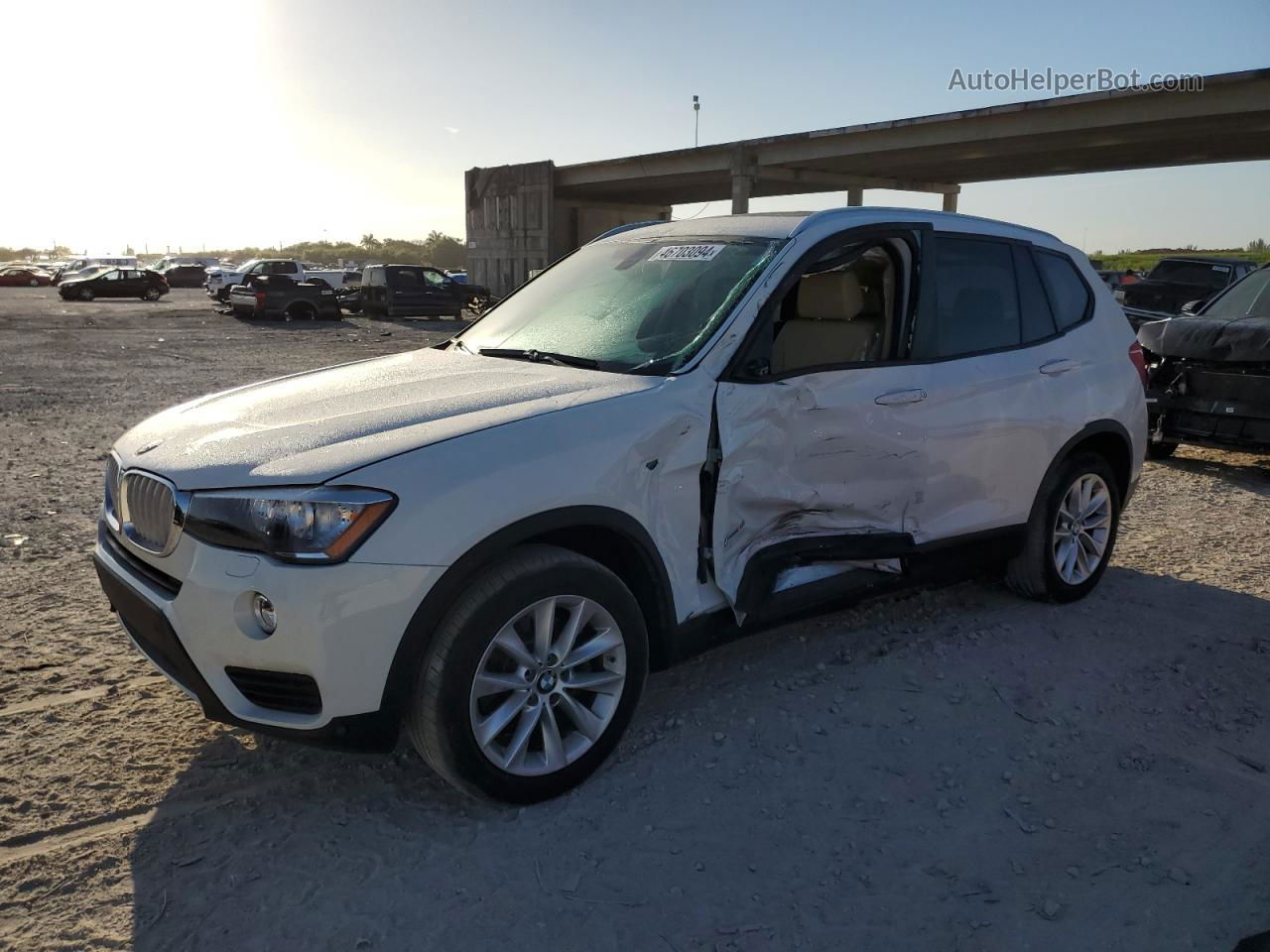 2016 Bmw X3 Sdrive28i White vin: 5UXWZ7C56G0R33006