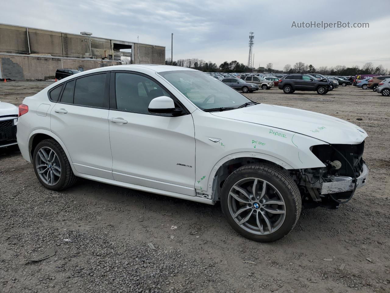 2015 Bmw X4 Xdrive28i White vin: 5UXXW3C50F0M87469