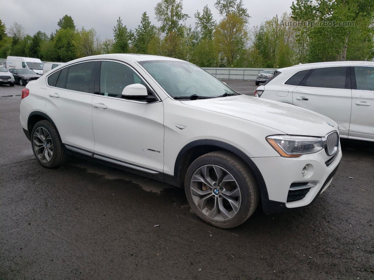 2015 Bmw X4 Xdrive28i White vin: 5UXXW3C53F0M86848