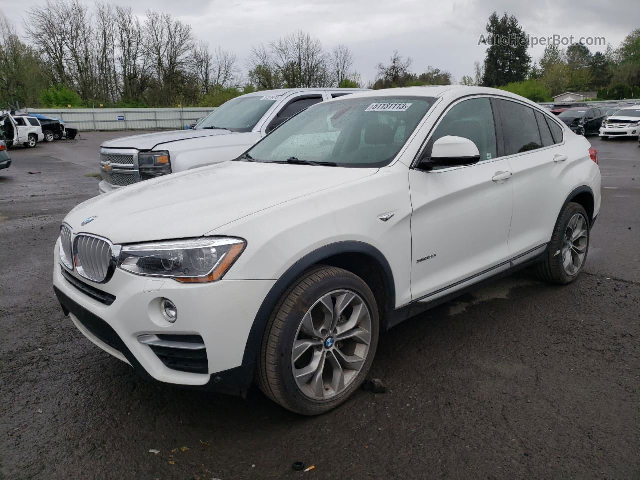 2015 Bmw X4 Xdrive28i White vin: 5UXXW3C53F0M86848