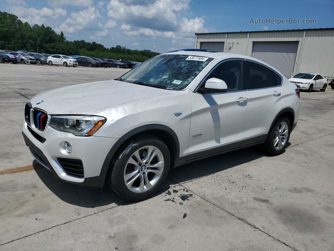 2015 Bmw X4 Xdrive28i White vin: 5UXXW3C54F0M88639