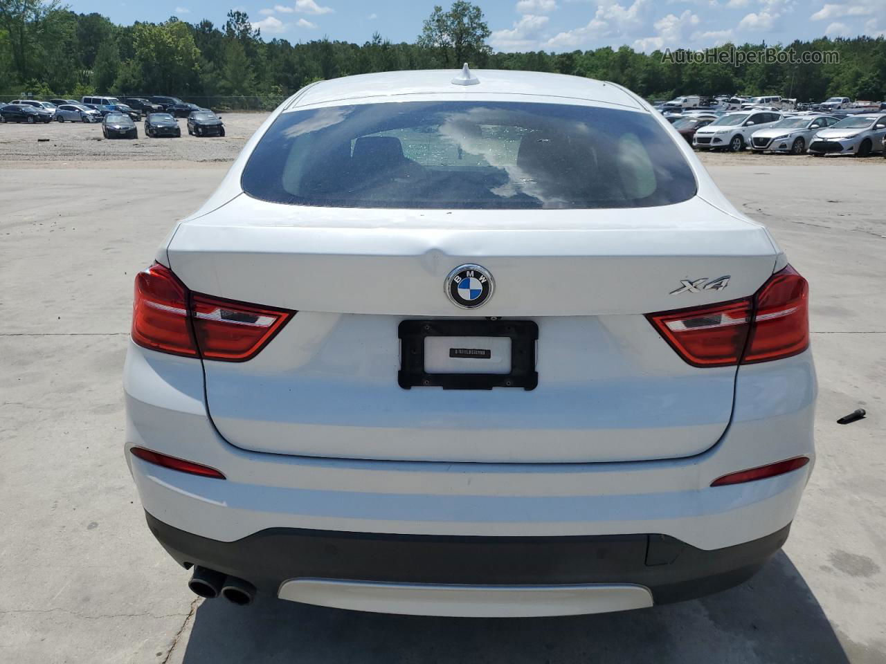 2015 Bmw X4 Xdrive28i White vin: 5UXXW3C54F0M88639