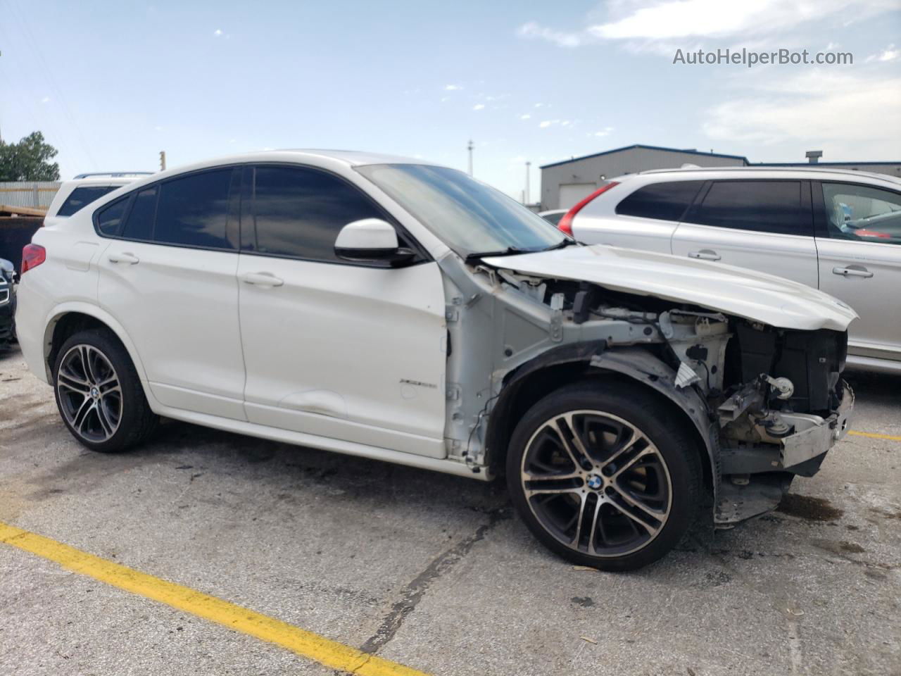 2015 Bmw X4 Xdrive28i White vin: 5UXXW3C54F0M89077