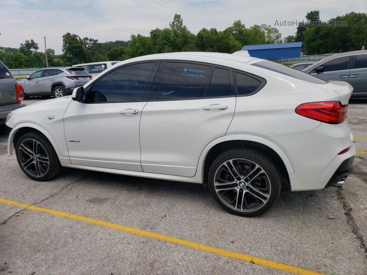 2015 Bmw X4 Xdrive28i White vin: 5UXXW3C54F0M89077