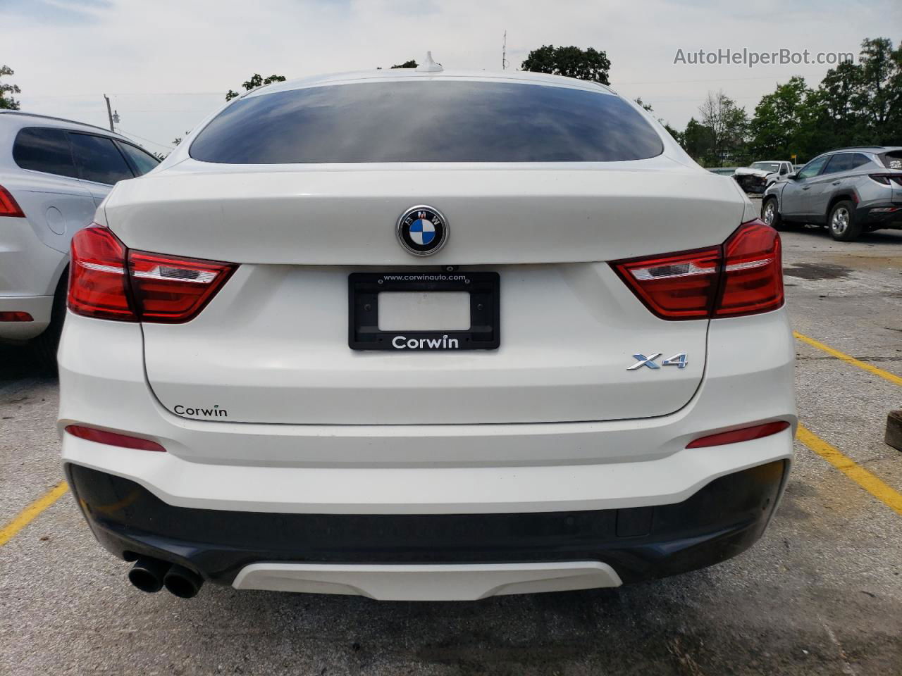 2015 Bmw X4 Xdrive28i White vin: 5UXXW3C54F0M89077