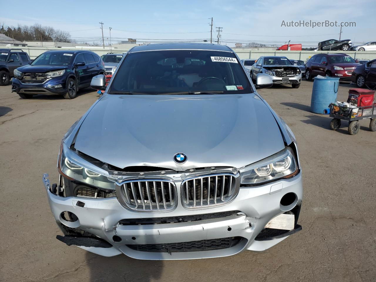 2015 Bmw X4 Xdrive28i Silver vin: 5UXXW3C55F0F89093