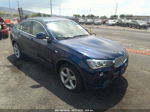 2015 Bmw X4 Xdrive28i Blue vin: 5UXXW3C59F0M88040