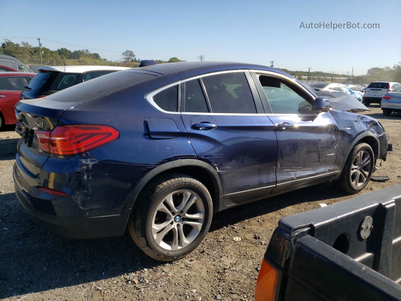 2015 Bmw X4 Xdrive28i Blue vin: 5UXXW3C5XF0F89459