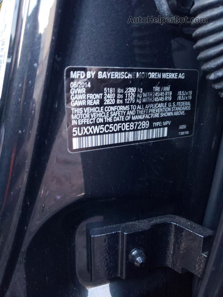 2015 Bmw X4 Xdrive35i Black vin: 5UXXW5C50F0E87289