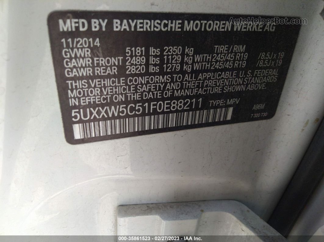 2015 Bmw X4 Xdrive35i Бежевый vin: 5UXXW5C51F0E88211