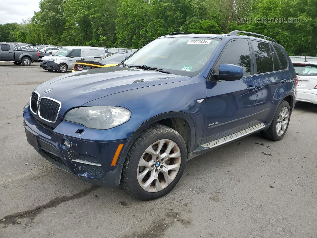 2011 Bmw X5 Xdrive35i Blue vin: 5UXZV4C54BL405348