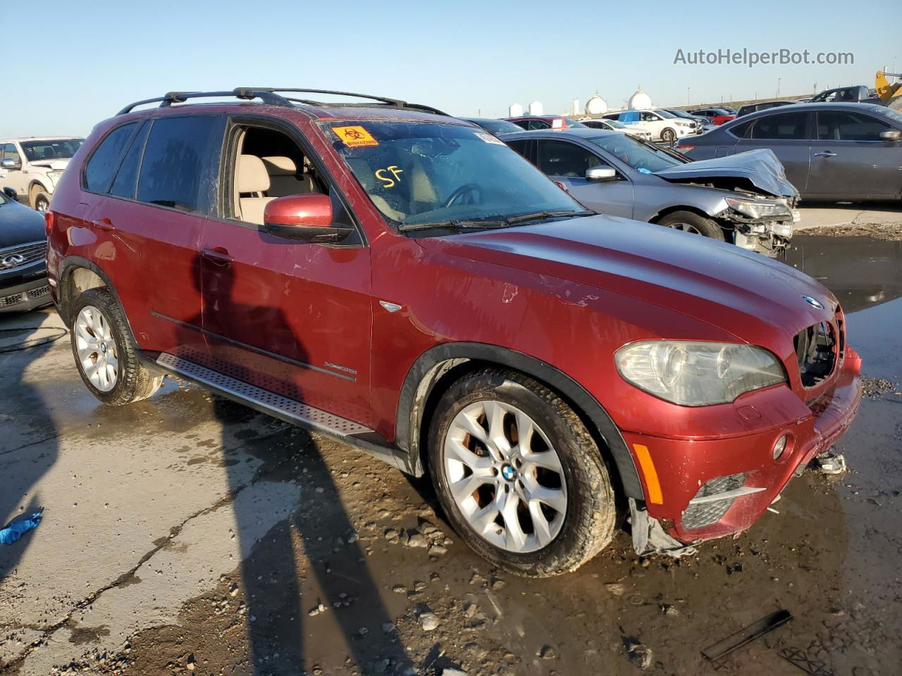 2011 Bmw X5 Xdrive35i Red vin: 5UXZV4C55BL740215