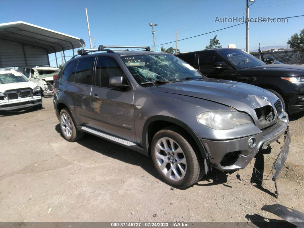 2012 Bmw X5 35i Silver vin: 5UXZV4C56CL750267