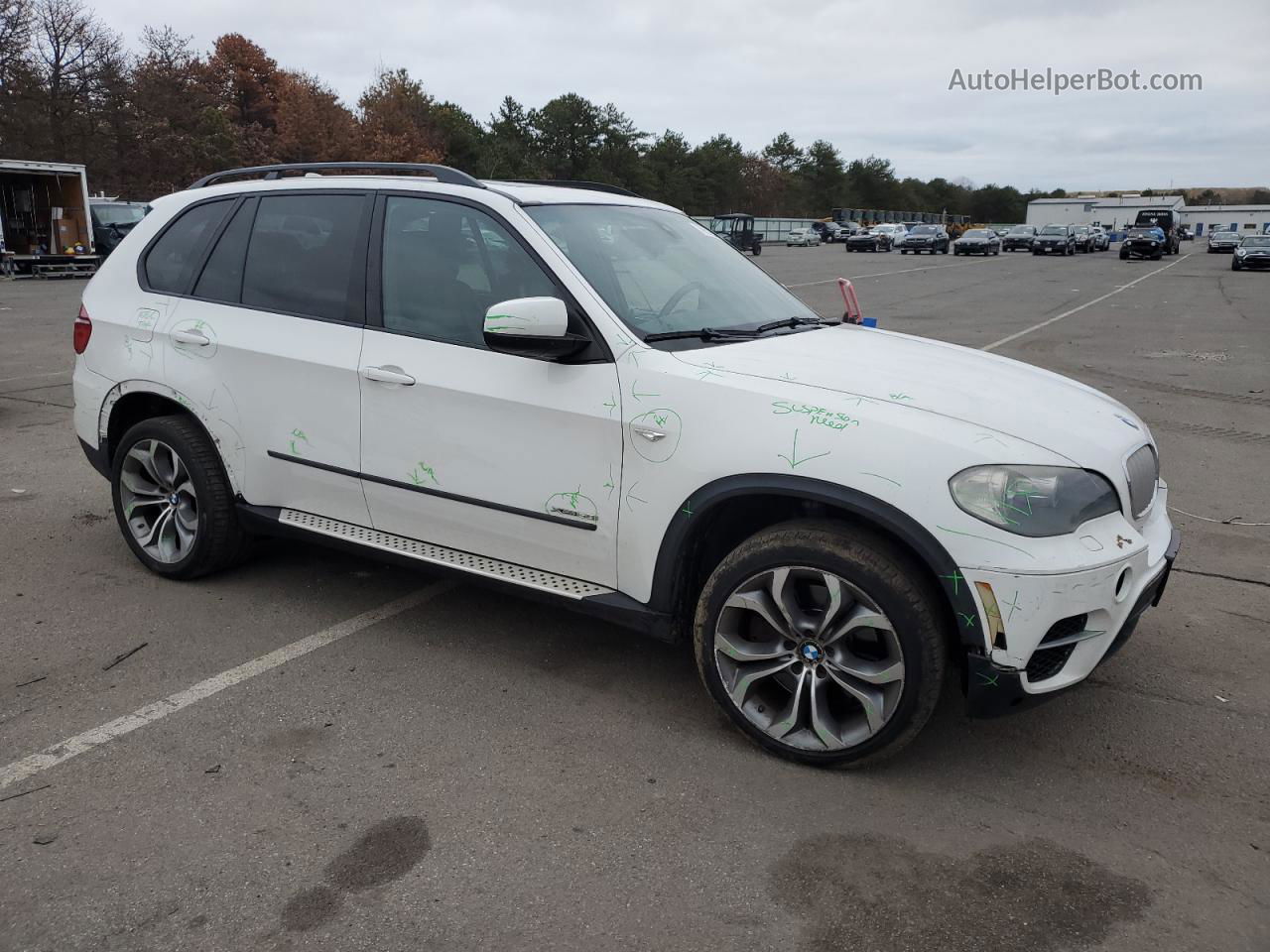 2011 Bmw X5 Xdrive50i White vin: 5UXZV8C51BL419165