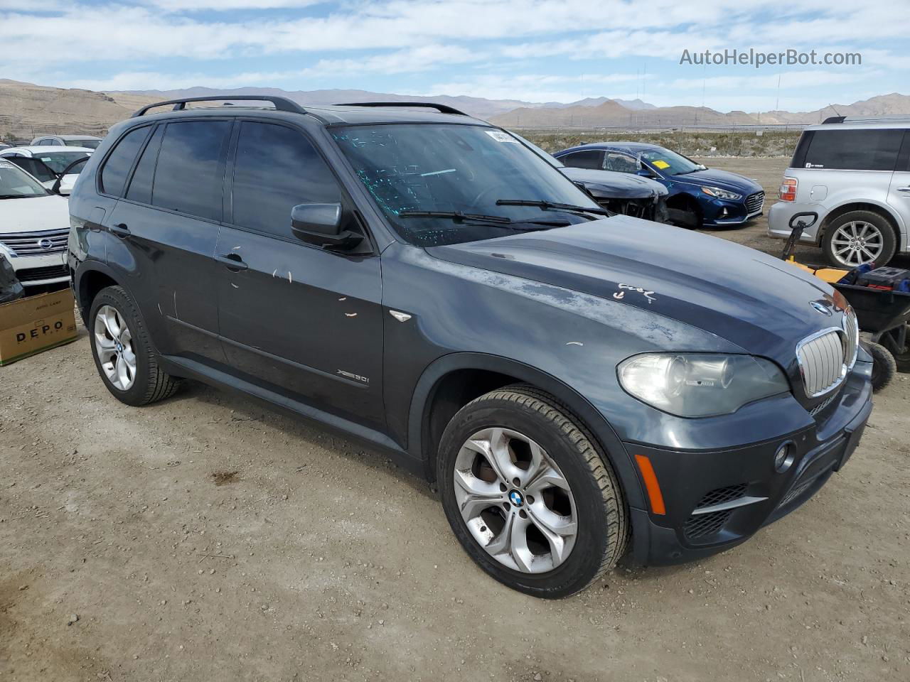 2011 Bmw X5 Xdrive50i Charcoal vin: 5UXZV8C51BL421448