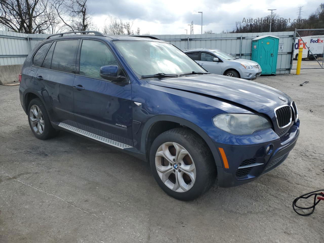 2011 Bmw X5 Xdrive50i Blue vin: 5UXZV8C53BL422021