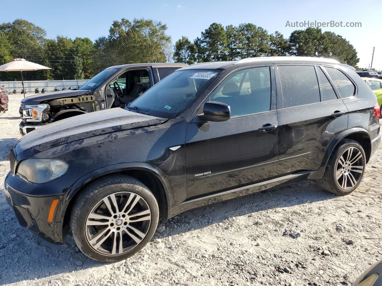 2011 Bmw X5 Xdrive50i Black vin: 5UXZV8C56BL417945