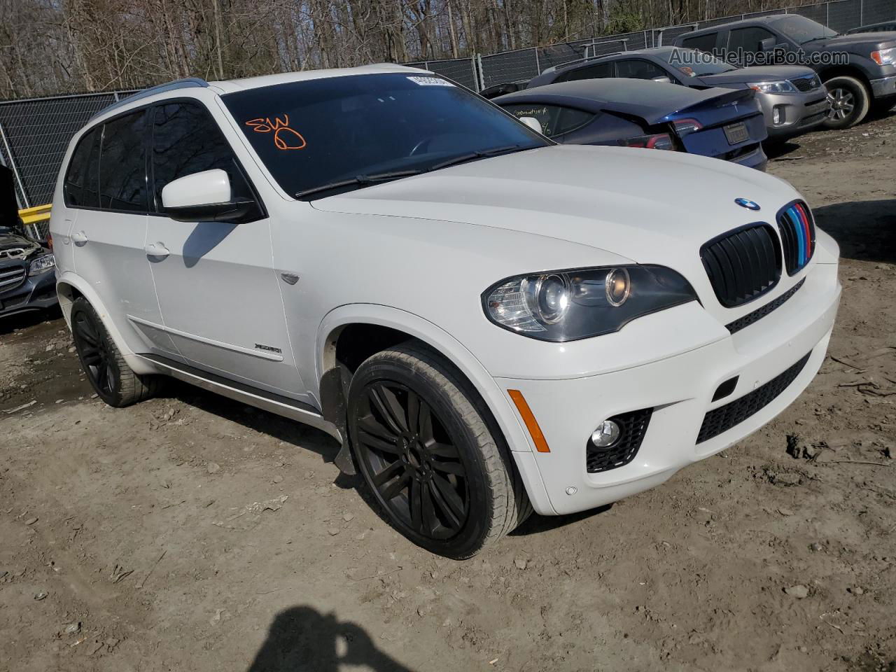 2011 Bmw X5 Xdrive50i White vin: 5UXZV8C56BL418464