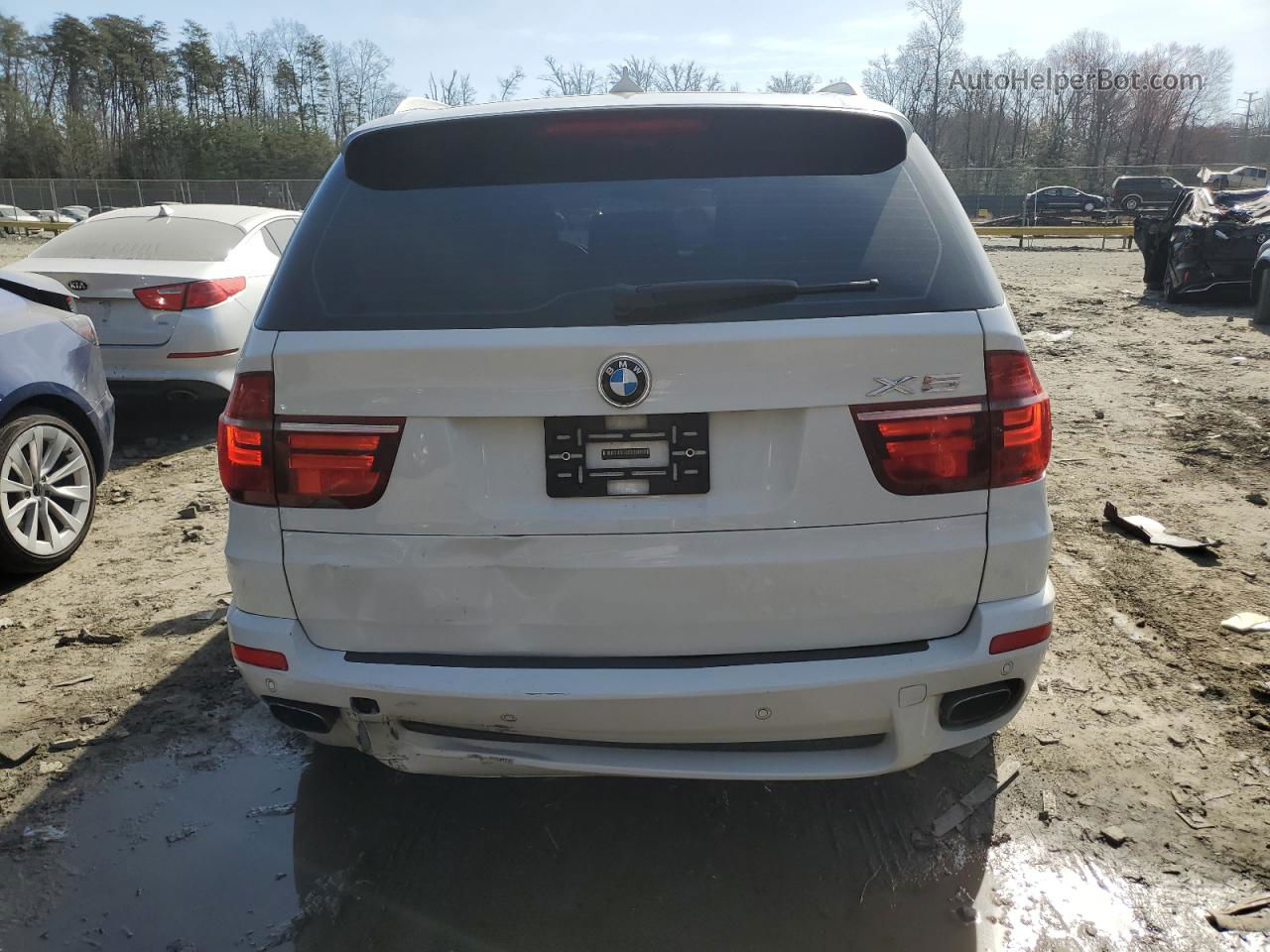 2011 Bmw X5 Xdrive50i White vin: 5UXZV8C56BL418464