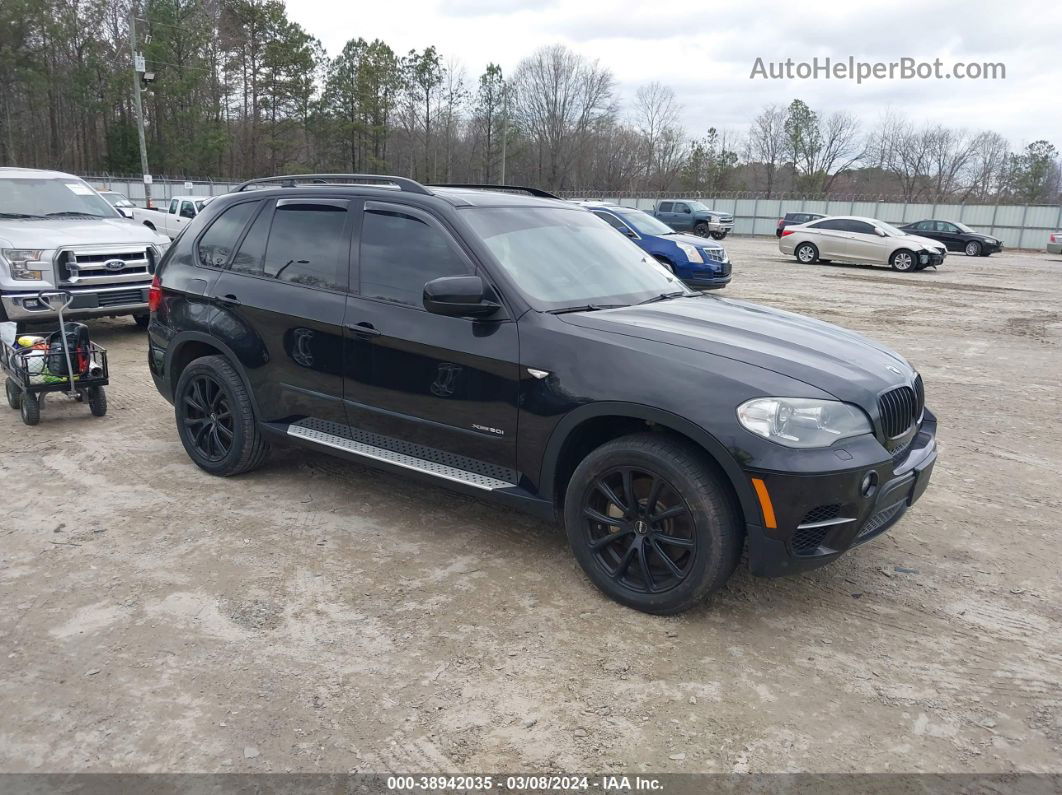 2012 Bmw X5 Xdrive50i Black vin: 5UXZV8C57CL422623