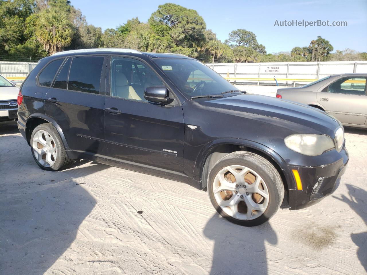 2011 Bmw X5 Xdrive50i Black vin: 5UXZV8C58BL420149