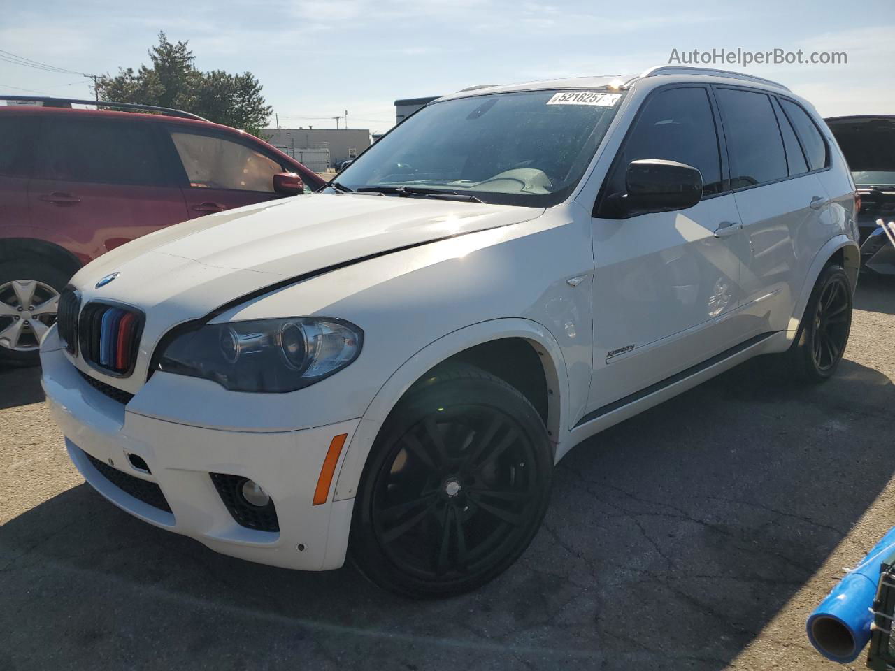 2011 Bmw X5 Xdrive50i White vin: 5UXZV8C58BL420166