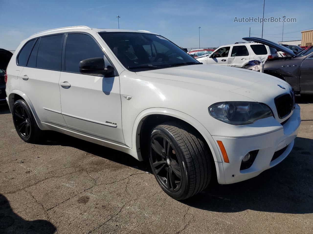 2011 Bmw X5 Xdrive50i White vin: 5UXZV8C58BL420166