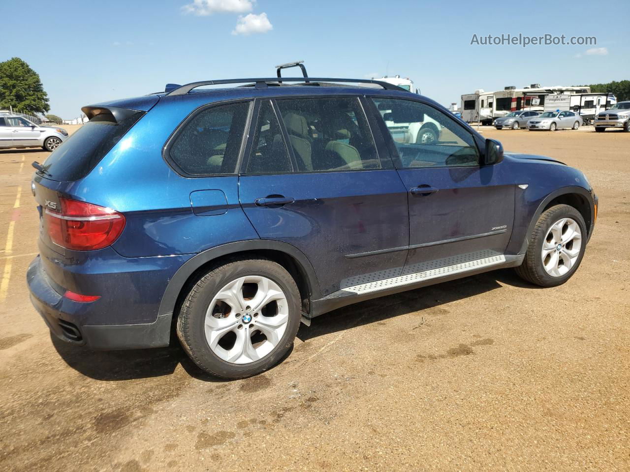 2012 Bmw X5 Xdrive50i Blue vin: 5UXZV8C58CL422372