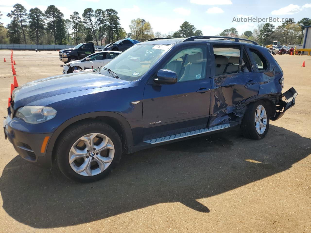 2012 Bmw X5 Xdrive50i Blue vin: 5UXZV8C58CL422372