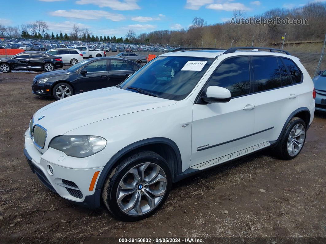 2012 Bmw X5 Xdrive50i White vin: 5UXZV8C58CL423375