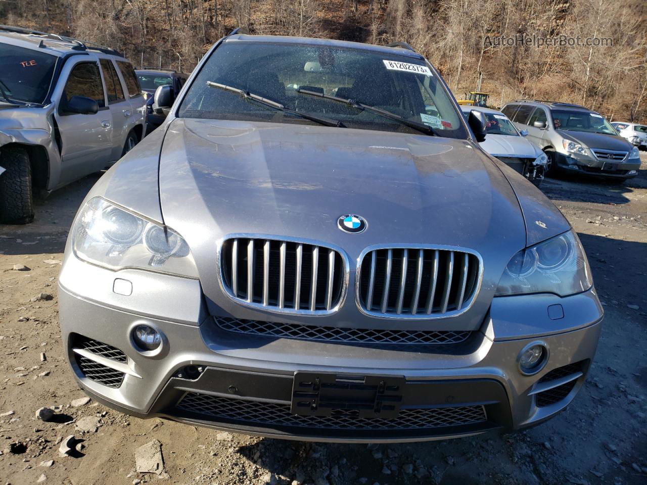 2012 Bmw X5 Xdrive50i Silver vin: 5UXZV8C58CL424154