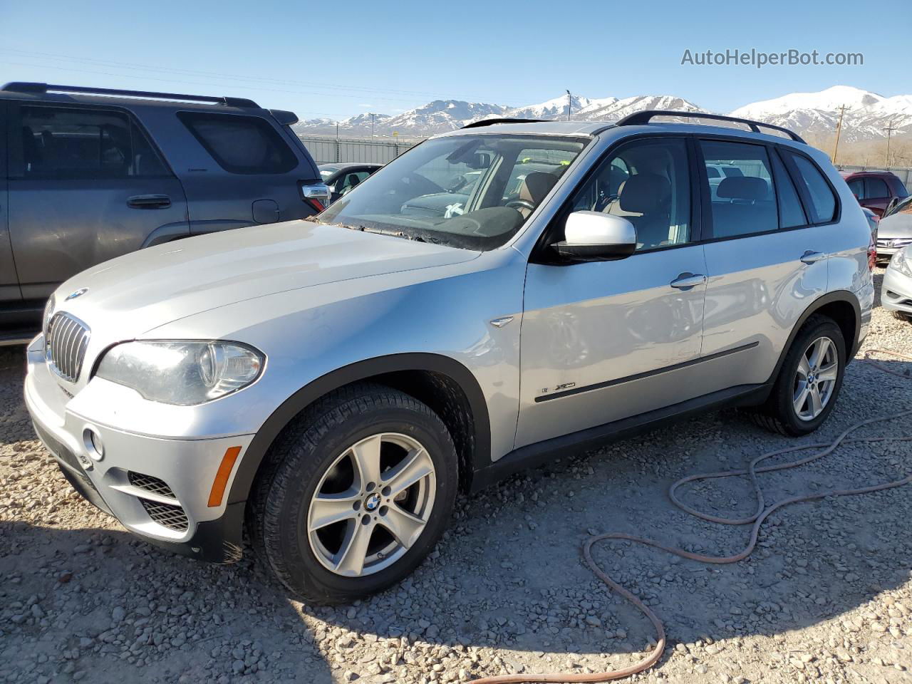 2011 Bmw X5 Xdrive35d Silver vin: 5UXZW0C50BL656051