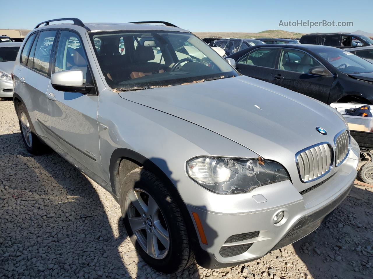 2011 Bmw X5 Xdrive35d Silver vin: 5UXZW0C50BL656051