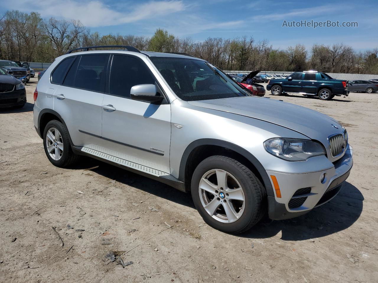 2012 Bmw X5 Xdrive35d Silver vin: 5UXZW0C52CL673810