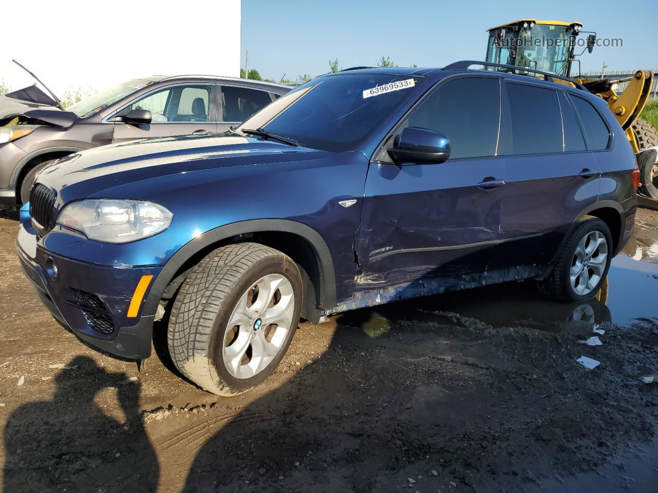 2012 Bmw X5 Xdrive35d Blue vin: 5UXZW0C54CL669208