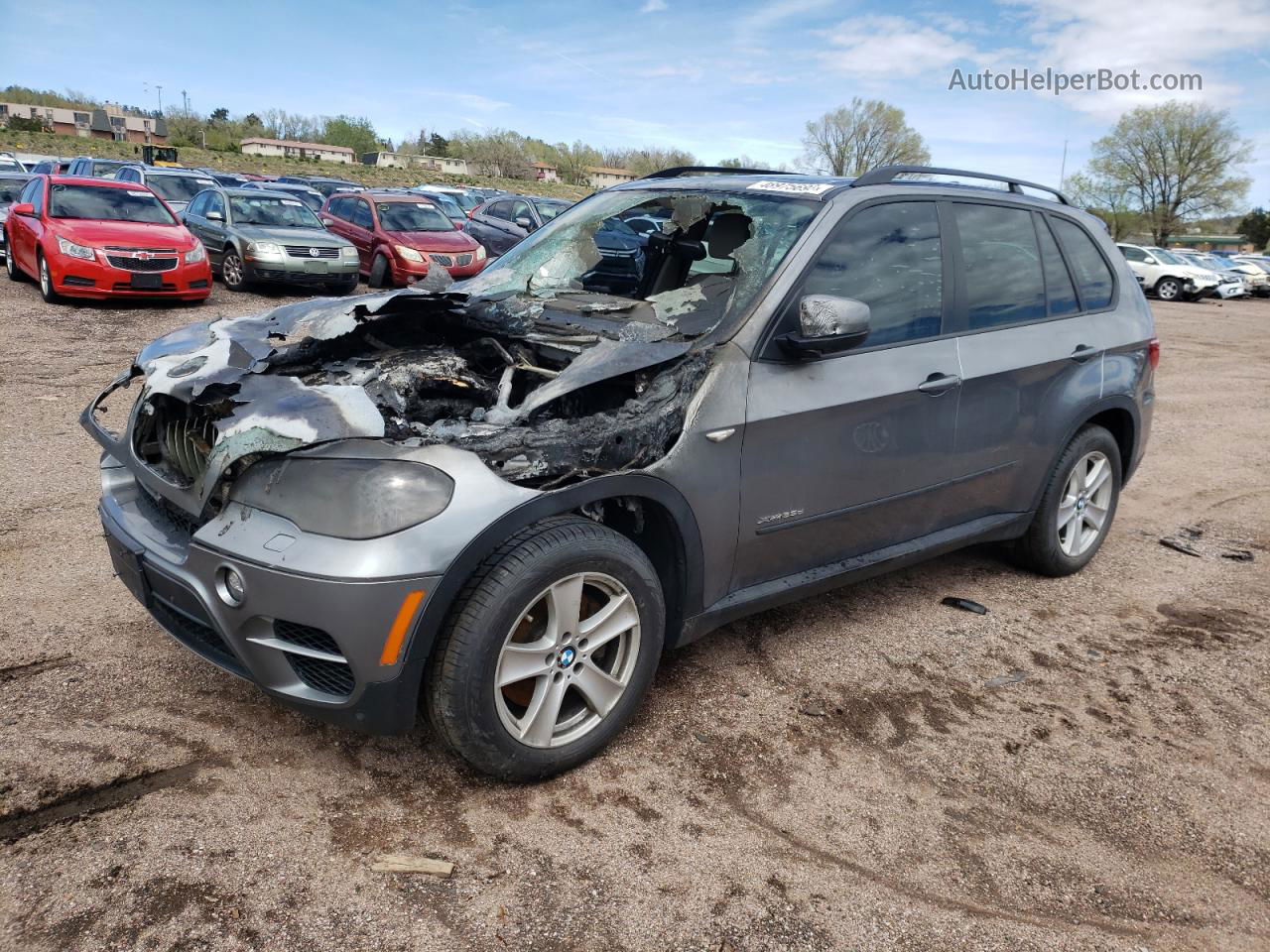 2012 Bmw X5 Xdrive35d Gray vin: 5UXZW0C55CL664759