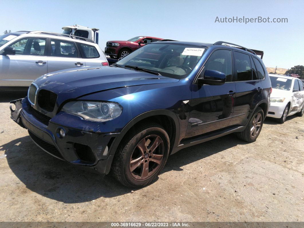 2012 Bmw X5 35d Blue vin: 5UXZW0C58CL672841