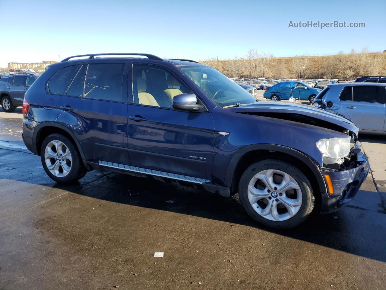 2011 Bmw X5 Xdrive35d Blue vin: 5UXZW0C59BL369713