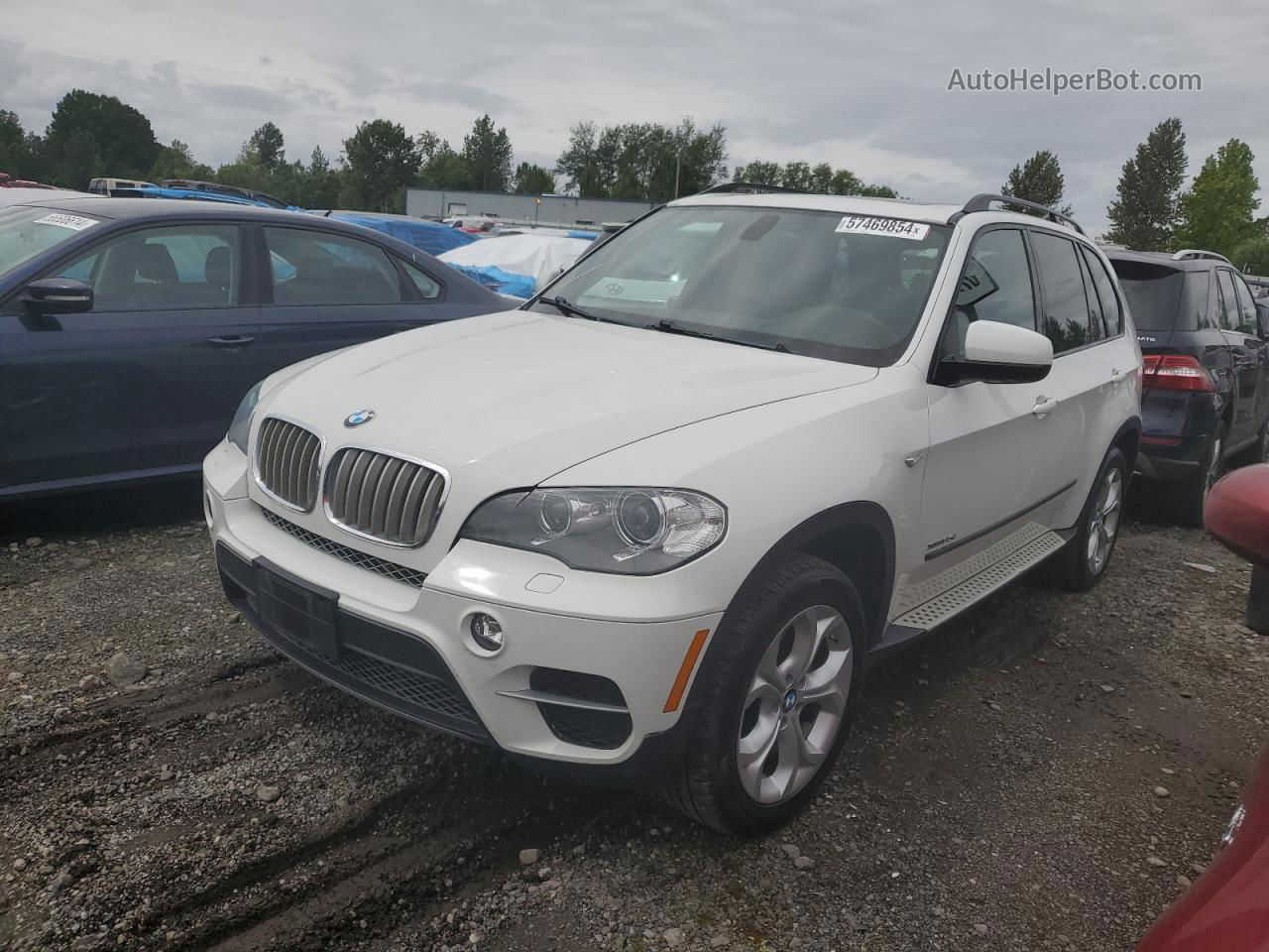 2012 Bmw X5 Xdrive35d White vin: 5UXZW0C59CL666160