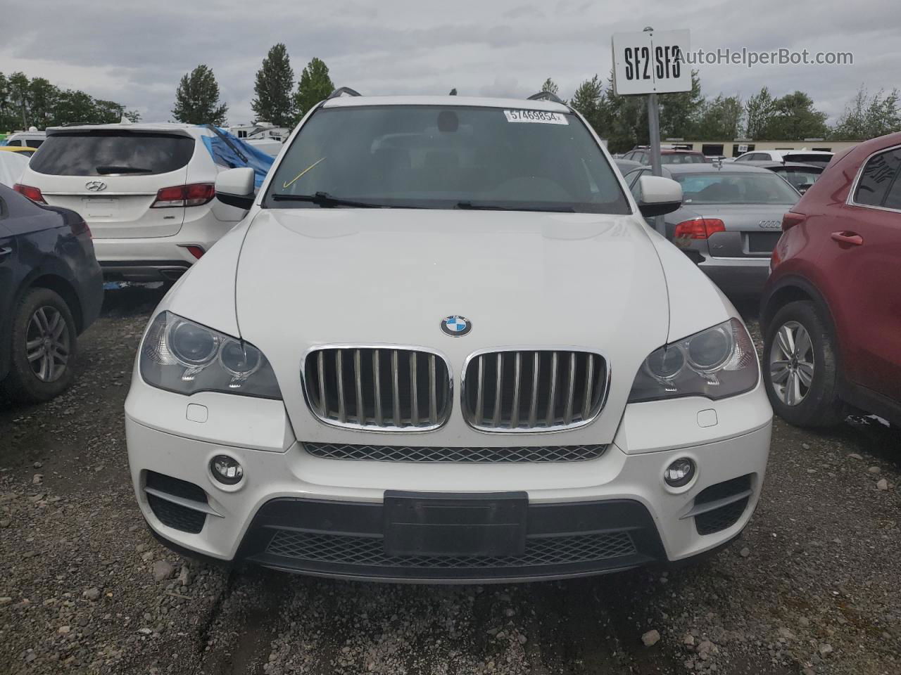 2012 Bmw X5 Xdrive35d White vin: 5UXZW0C59CL666160