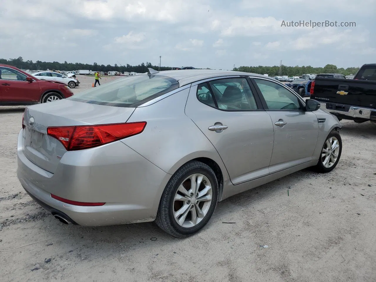 2013 Kia Optima Lx Silver vin: 5XXGM4A70DG195611