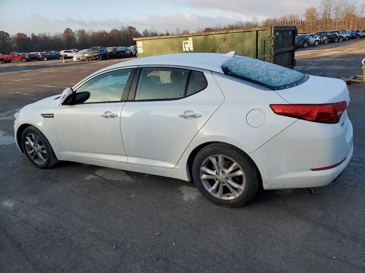 2013 Kia Optima Lx White vin: 5XXGM4A70DG204128