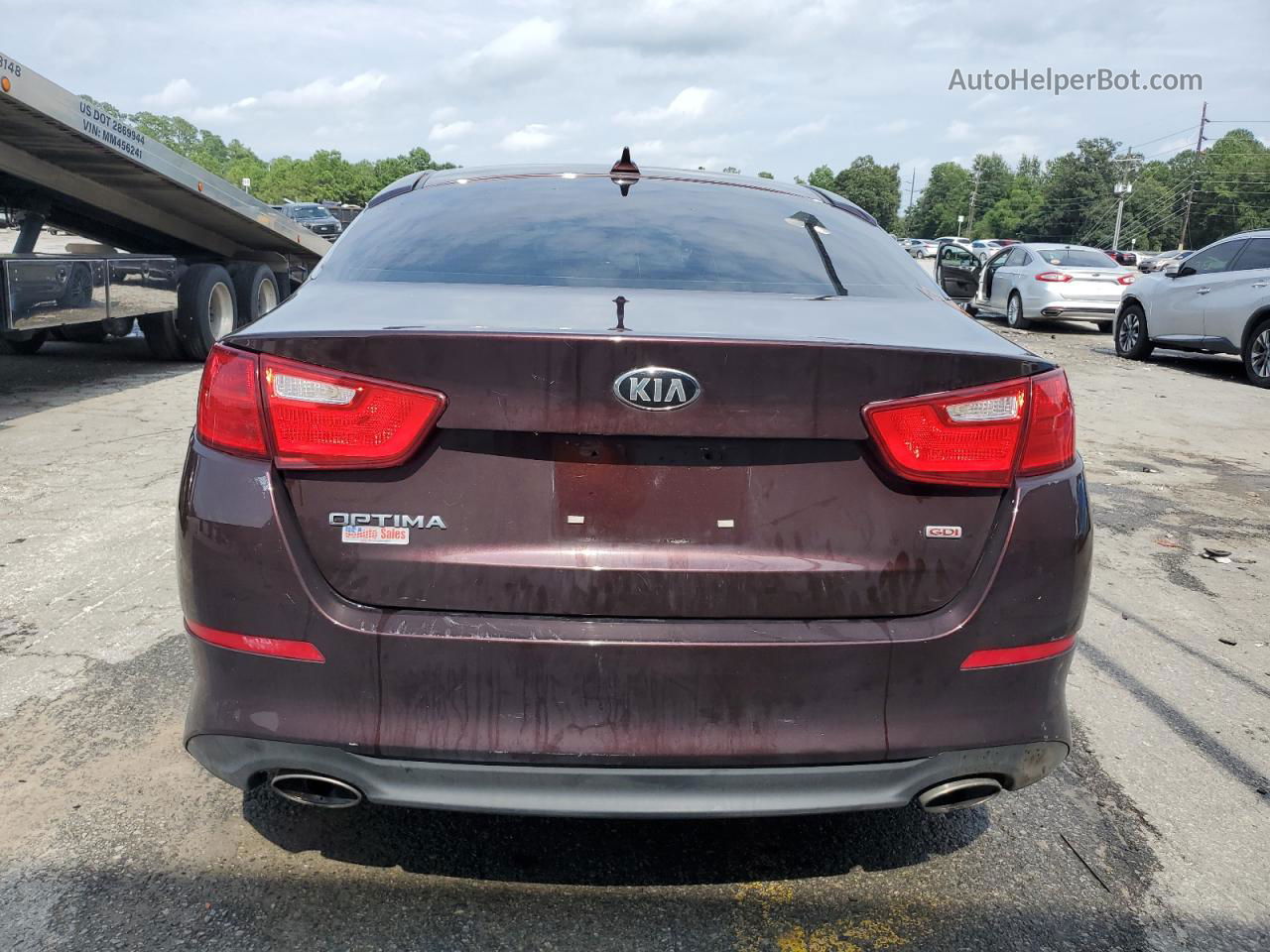 2014 Kia Optima Lx Maroon vin: 5XXGM4A70EG267733