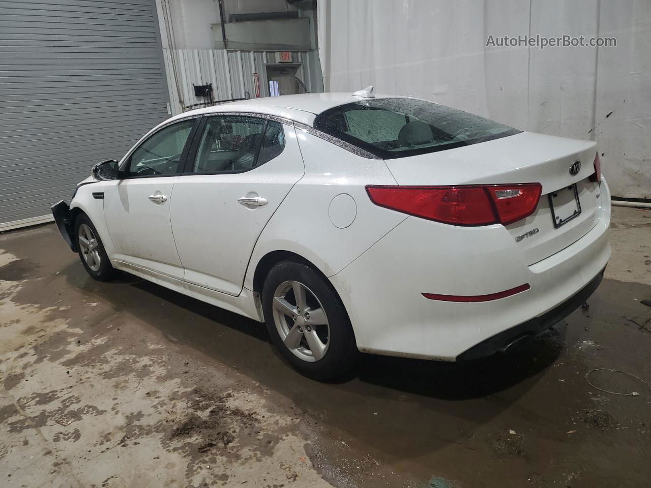 2014 Kia Optima Lx White vin: 5XXGM4A70EG271359