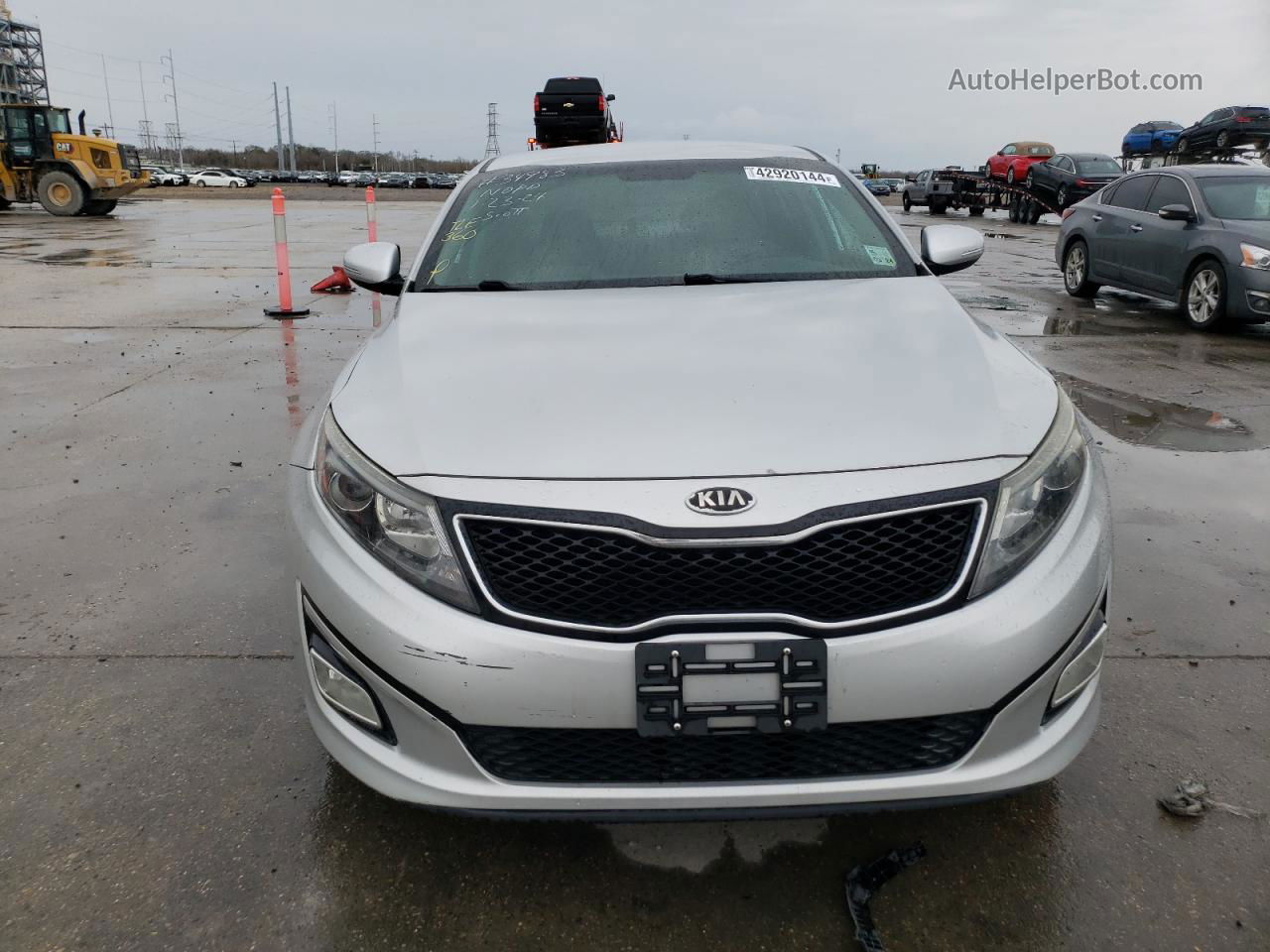 2014 Kia Optima Lx Серебряный vin: 5XXGM4A70EG279929