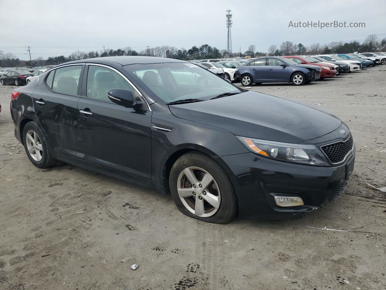 2014 Kia Optima Lx Black vin: 5XXGM4A70EG282331