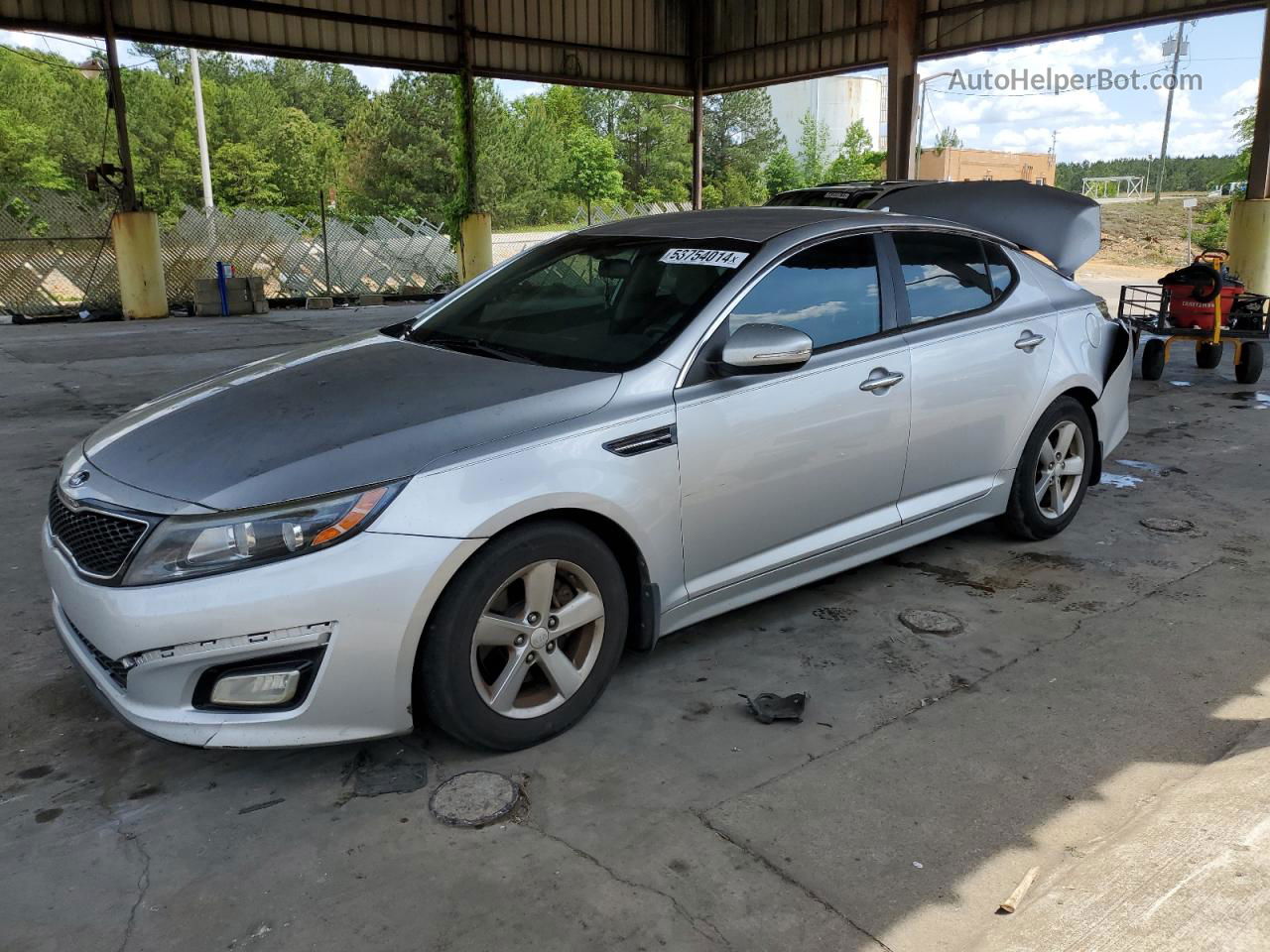 2014 Kia Optima Lx Silver vin: 5XXGM4A70EG298707