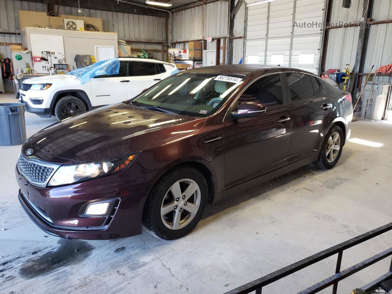 2014 Kia Optima Lx Burgundy vin: 5XXGM4A70EG305624